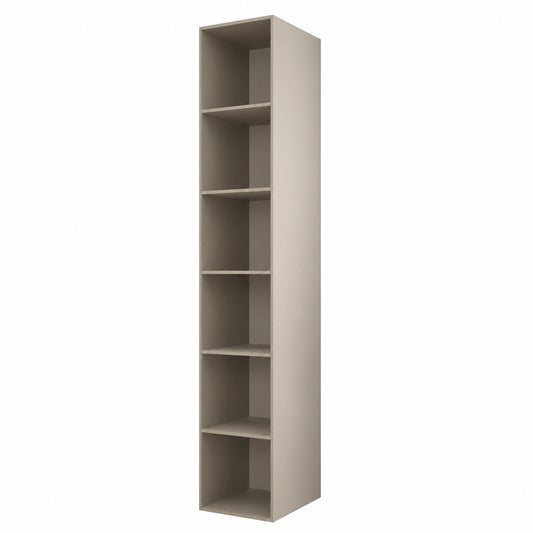 ABIKSMEBLE Libreria Moderna - Scaffale a Colonna Salvaspazio per Casa - 237x40x45cm - Colore Cashmere