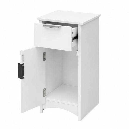 Mobili Salvaspazio per Bagno, Armadietto Moderno con Ripiani e Anta, Ideale per Cucina e Camera
