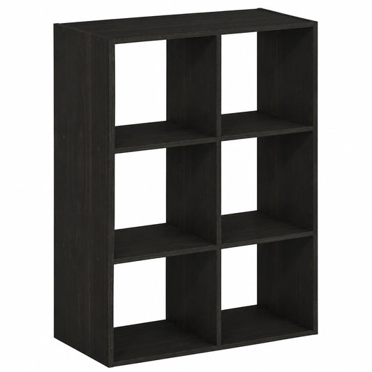 Furinno Pelli Scaffale Modulari 6 Cubi per Abiti e Armadi, Colore Espresso